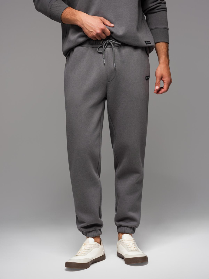 UNISEX tracksuit set in athleisure style with pants and sweatshirt - grey V18 Z109