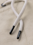 Men's sweatpants with unlined leg - light beige V1 OM-PABS-0206