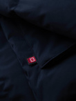 Men's winter jacket with detachable hood made of waterproof material - navy blue V1 OM-JAHP-0306
