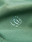 Męska jednokolorowa koszulka polo BASIC z dzianiny pique - zielona V11 OM-POBS-0100