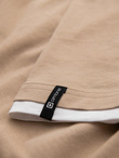 Men's SLIM FIT T-shirt with round neckline and logo - white V1 OM-TSCT-0220
