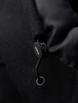 Płaszcz męski parka z wełną i kapturem - czarny V1 OM-COWC-0132