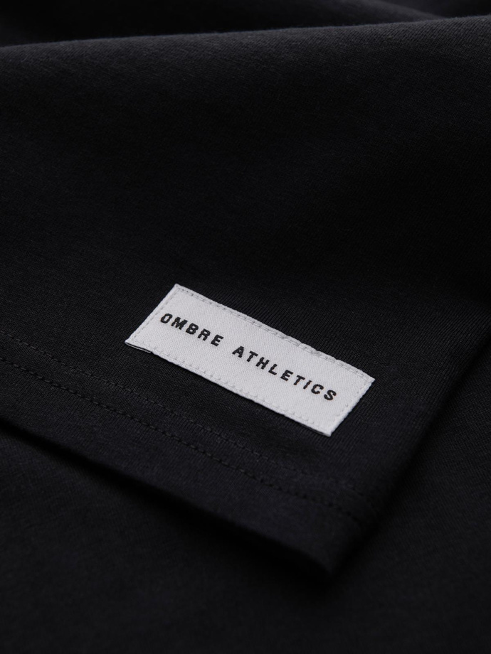 Men's college print cotton t-shirt - black V2 OM-TSPT-0137