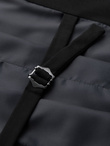 Elegant men's SLIM FIT herringbone vest - black V3 OM-BLZV-0143