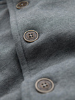 Men's button-down sweatshirt with stand-up collar - grey melange V7 OM-SSZP-0240