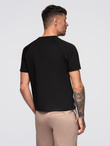 Męska koszulka COMFORT FIT z raglanowym rękawem – czarna V2 OM-TSCT-0240