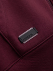 Unzipped cotton men's BASIC sweatshirt - maroon V3 OM-SSBZ-0160