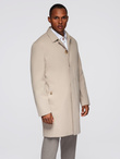 Men's insulated coat with hood and concealed zipper - black V1 OM-COWC-0110