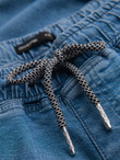 Men's denim shorts with rolled up leg - light blue V1 OM-SRDS-0161 
