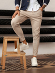 Men's denim pants without rubbing SLIM FIT - beige V8 OM-PADP-0148
