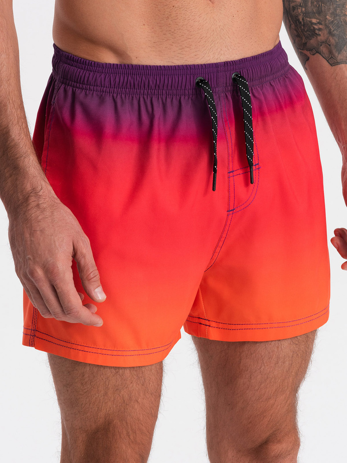 Kąpielówki męskie efekt ombre - pomarańczowe V17 OM-SRBS-0125