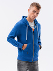 Bluza męska rozpinana z kapturem BASIC - niebieski V9 B977