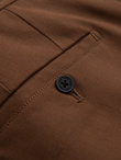 Spodnie męskie chino SLIM FIT z delikatną teksturą - karmelowe V3 OM-PACP-0190