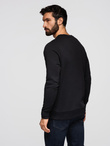 Men's printed sweatshirt worn over the head - black V3 OM-SSPS-0156