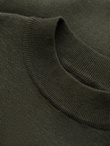 Men's knitted half turtleneck with viscose - dark olive V5 OM-SWTN-0125 