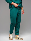 Classic unisex sweatpants with drawstrings - dark green V17 OU-PSBC-0100