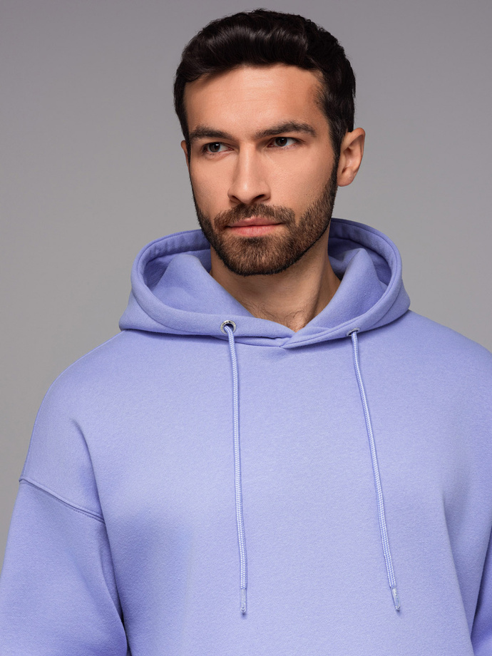 UNISEX sweatshirt set hoodie + athleisure shorts - lavender V9 Z110