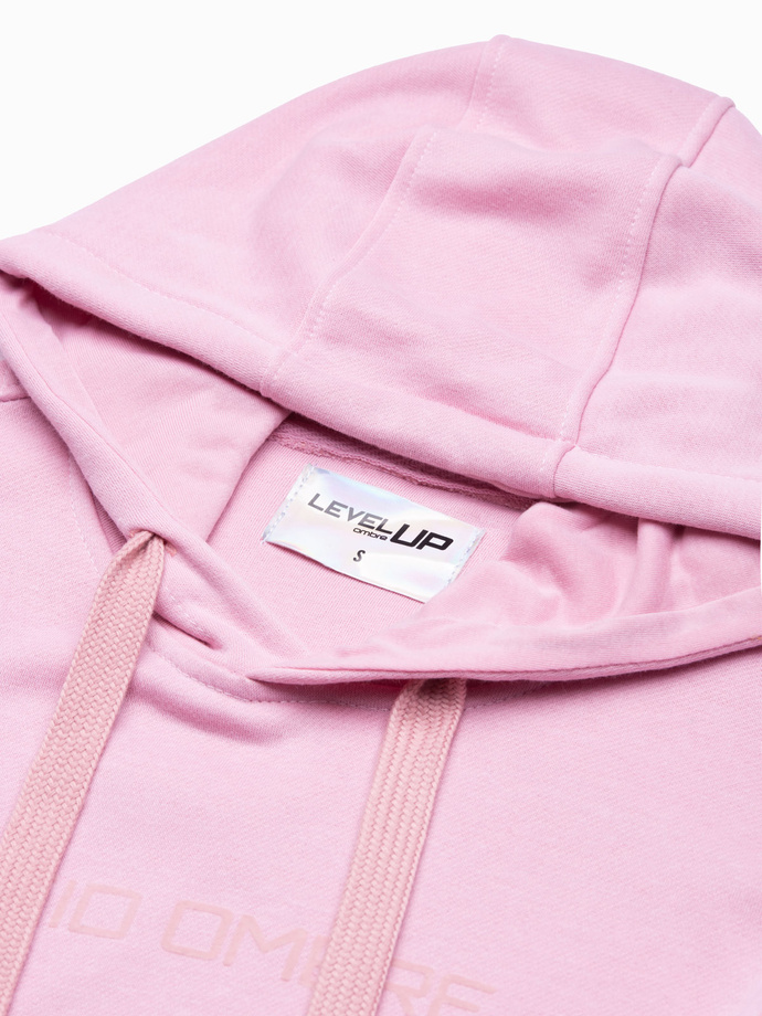 Men's printed hoodie - pink B1351