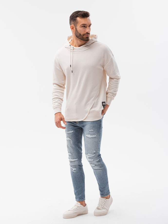 Men's hooded sweatshirt - white B1187