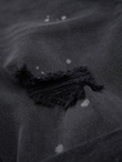 Men's short denim shorts with rubbing and rolled up leg - gray V3 OM-SRDS-0186