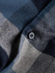 Koszula męska flanelowa w kratę - niebieska V4 OM-SHCS-0150