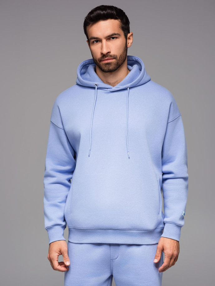 Unisex sweatshirt with hood and pockets - lavender V9 OU-SNBC-0105