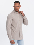 Men's REGULAR cotton single jersey knit shirt - ash V5 OM-SHCS-0138