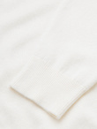 Men's knitted half turtleneck with viscose - cream V4 OM-SWTN-0100 