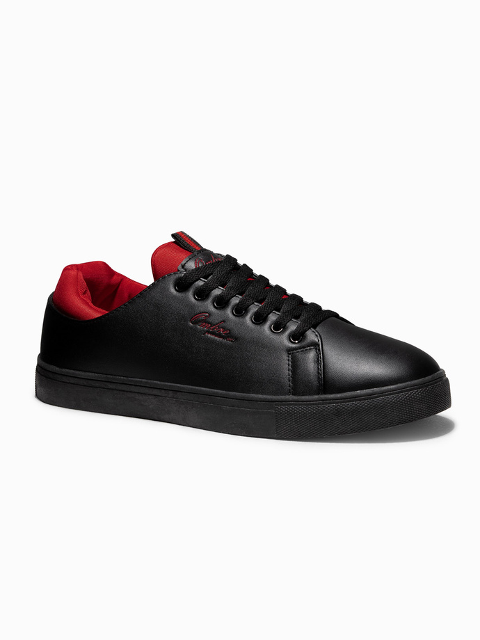Półbuty męskie sneakersy - czarne V1 T333