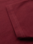 BASIC men's cotton classic tee shirt with a v-neck - maroon V10 OM-TSBS-0237