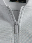 Men's quilted jacket with high zipped hood - black V1 OM-JAHP-0238