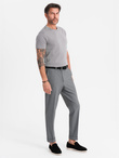 Men's classic cotton BASIC T-shirt - grey V3 OM-TSBS-0236