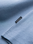 BASIC men's classic cotton T-shirt with a serape neckline - blue V20 OM-TSBS-0145