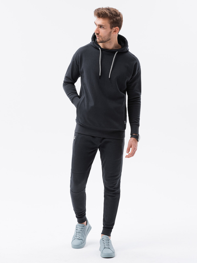 Komplet męski dresowy bluza + spodnie - czarny V1 Z49