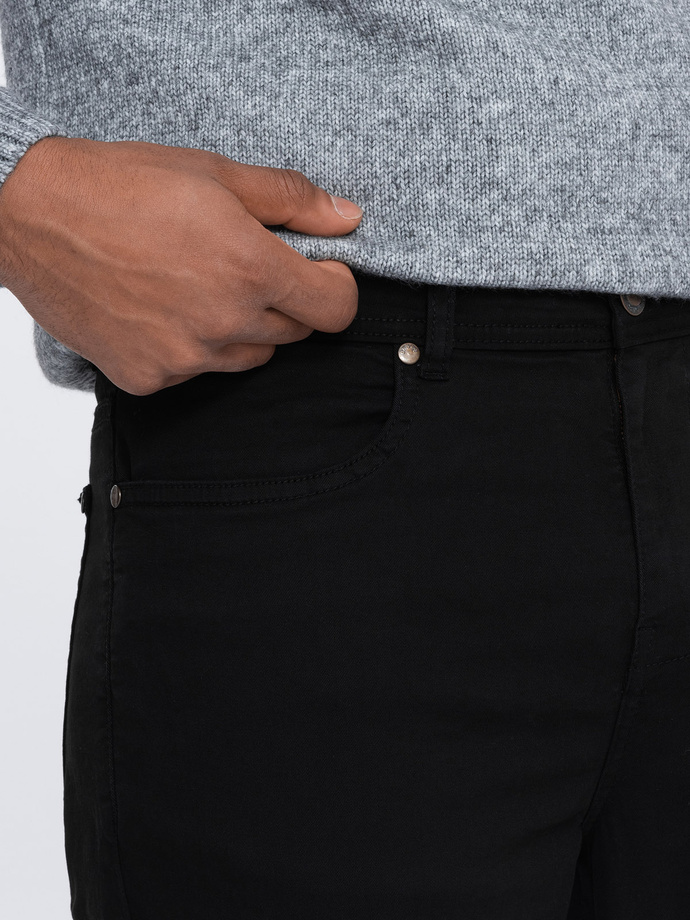 Men's tailored chino pants - black V1 OM-PACP-0151