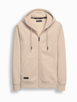 Rozpinana męska bluza dresowa BASIC – beżowa V6 OM-SSBZ-0160