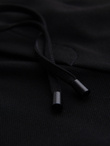 Men's knit shorts with rolled up legs - black V2 OM-SRCS-0170