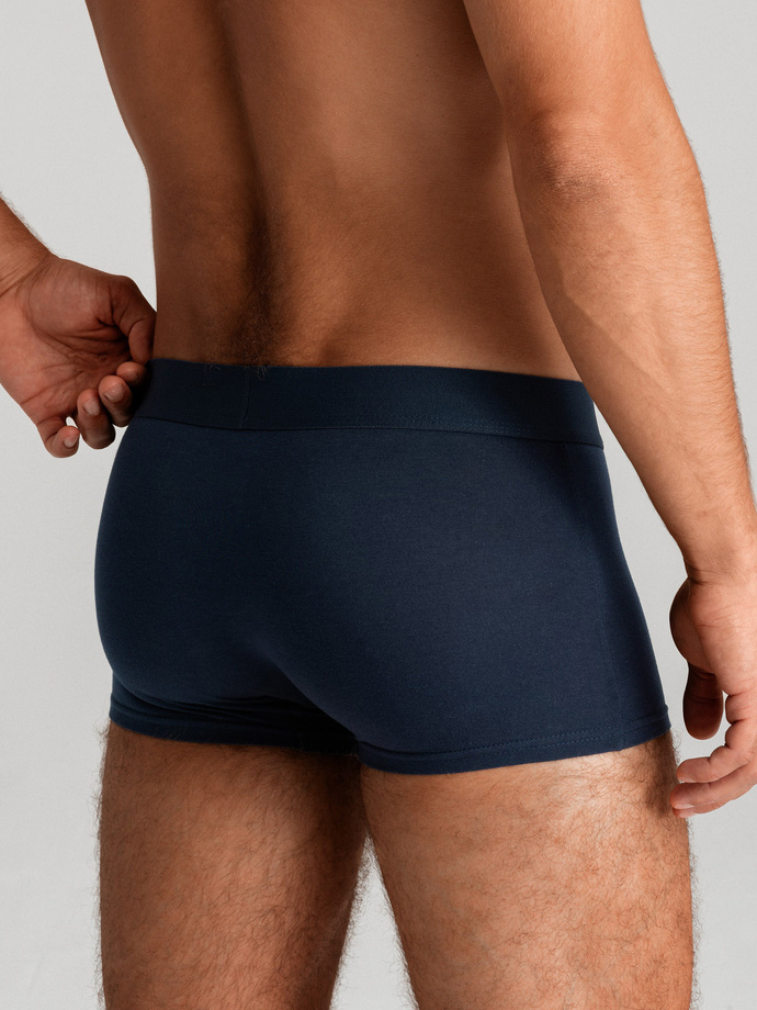 Jednokolorowe dopasowane bokserki męskie BASIC z elastanem – 3 pak mix OM-UNBB-0106