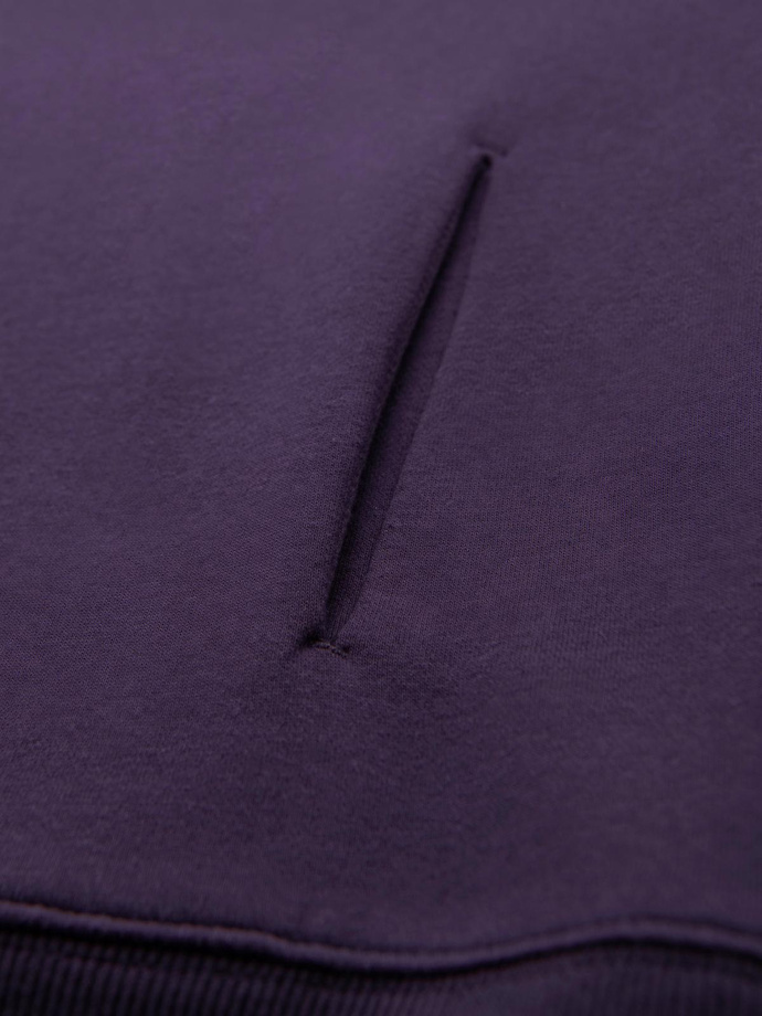Unisex sweatshirt with pockets and hood - purple V13 OU-SNBC-0105