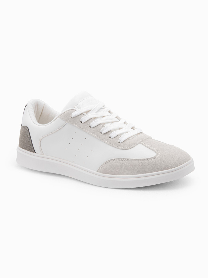 Casualowe męskie buty sneakersy OLDSCHOOL – białe V3 T393