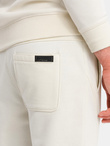 Bawełniany dresowy komplet męski BASIC bluza nierozpinana + joggery – kremowy V5 Z84
