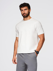 Men's COMFORT FIT T-shirt with raglan sleeves - off-white V1 OM-TSCT-0240