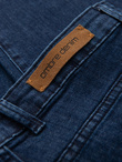 Classic men's SLIM FIT jeans with elastane - dark blue V3 OM-PADP-0216