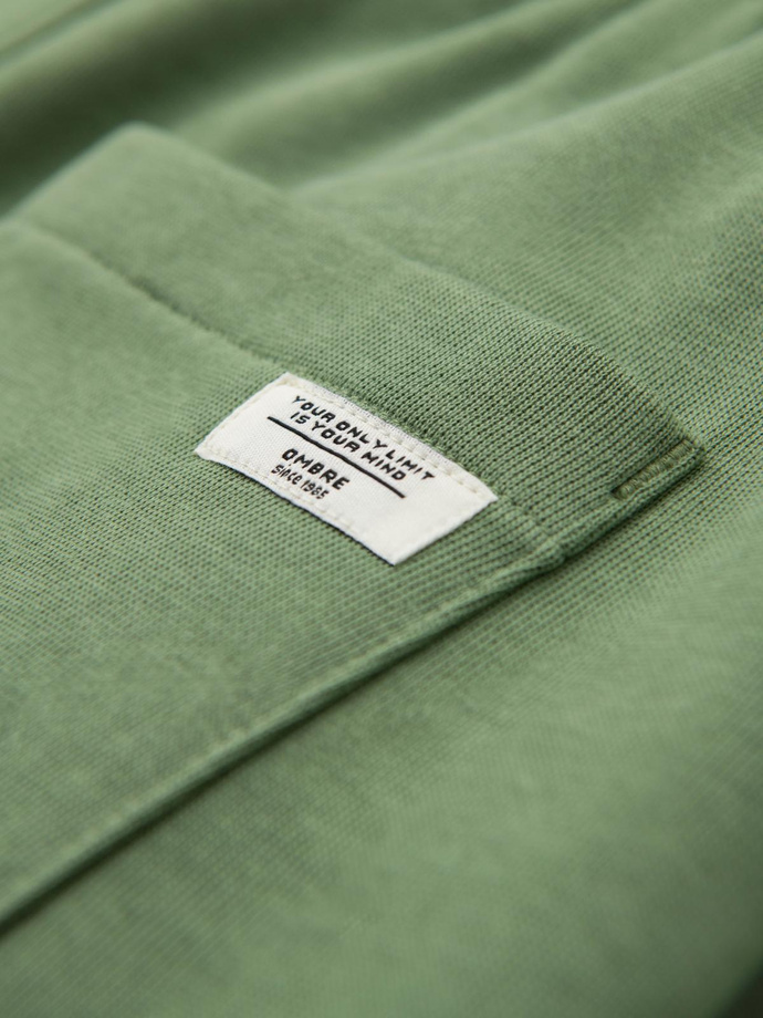 Men's sweatpants with unlined leg - green V3 OM-PABS-0206