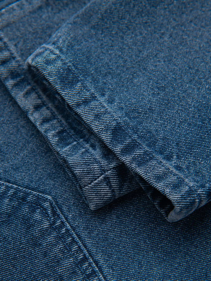 Men's denim pants CARROT FIT with rubbing - blue V2 OM-PADP-0250