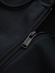 Men's unbuttoned cotton BASIC sweatshirt - black V9 OM-SSBZ-0160