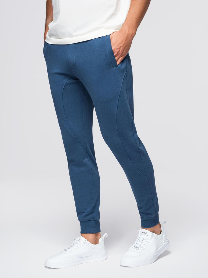 Men's jogger sweatpants - navy blue V4 OM-PABS-0173