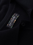 Men's cotton structured knit polo shirt - black V5 OM-POSS-0117