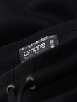 Men's knit shorts with rolled up legs - black V2 OM-SRCS-0170