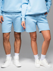 Unisex sweat shorts with drawstring waist - blue V8 OU-SRBC-0101